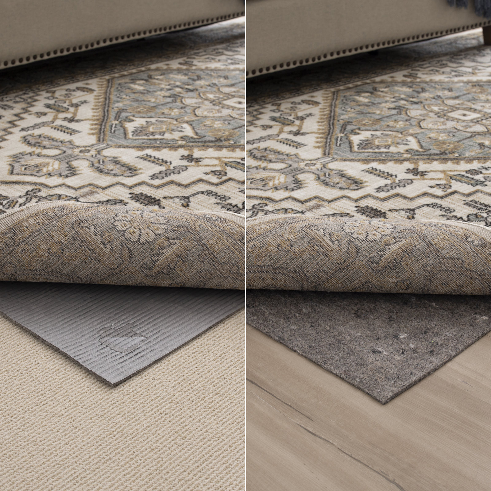 Ovilla Pet Friendly Dual Surface Non-Slip Rug Pad (0.25"), 9'W x 12'L