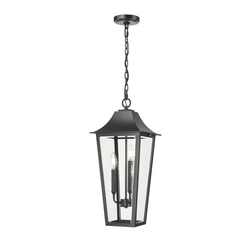 Plafonnier d'extérieur 3 lumières noir Ouen, H 83 po x l 10 po x P 10 po