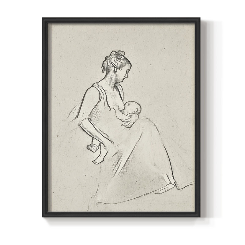Reproduction encadrée vintage en bois massif, Noir, noir, noir, noir, H 30 po x l 24 po