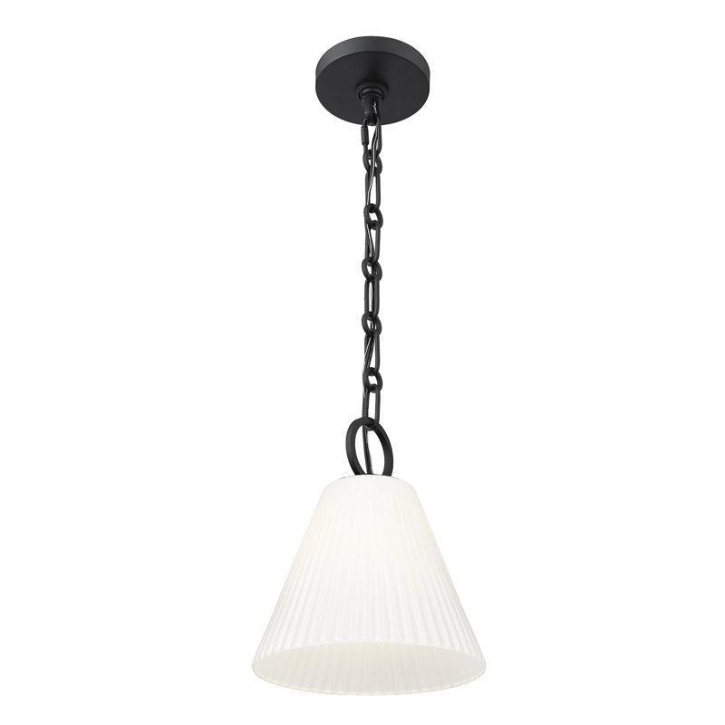Luminaire suspendu 1 lumière Nady, H 82,75 po x l 10 po x P 10 po, Noir mat