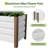  Weatherproof Aluminum Raised Garden Bed Planter Box - Deep 24"x16"x18" with Rounded Corners, Drainage Holes, Anti-Cut Edging - Ideal for Outdoor Vegetables, Flowers, Herbs - White, 60x40x45cm-1193157824-1193157831