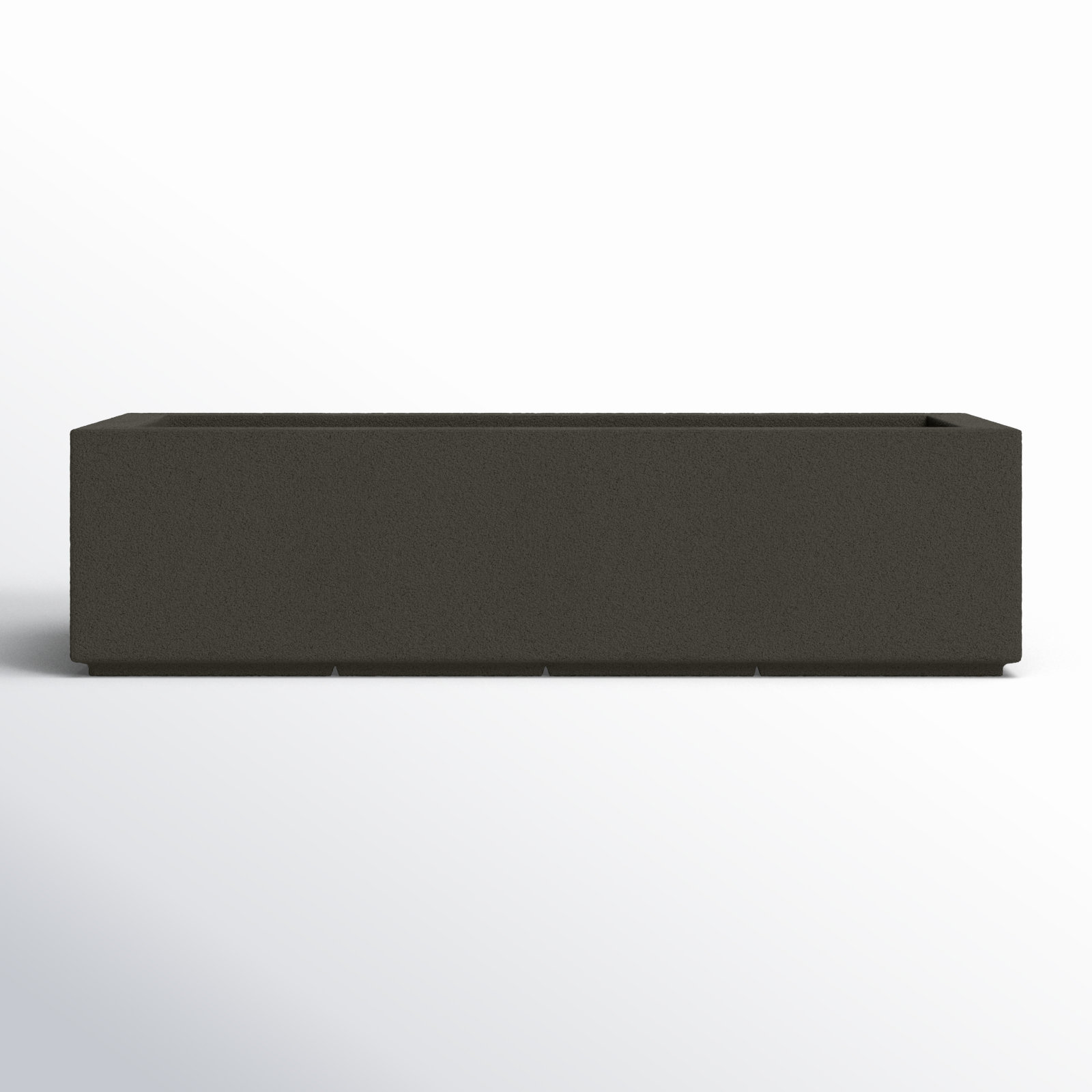 Gita Tall Lightweight Outdoor Trough Planter Box, Slate Gray, 12"H x 46"W x 17"D