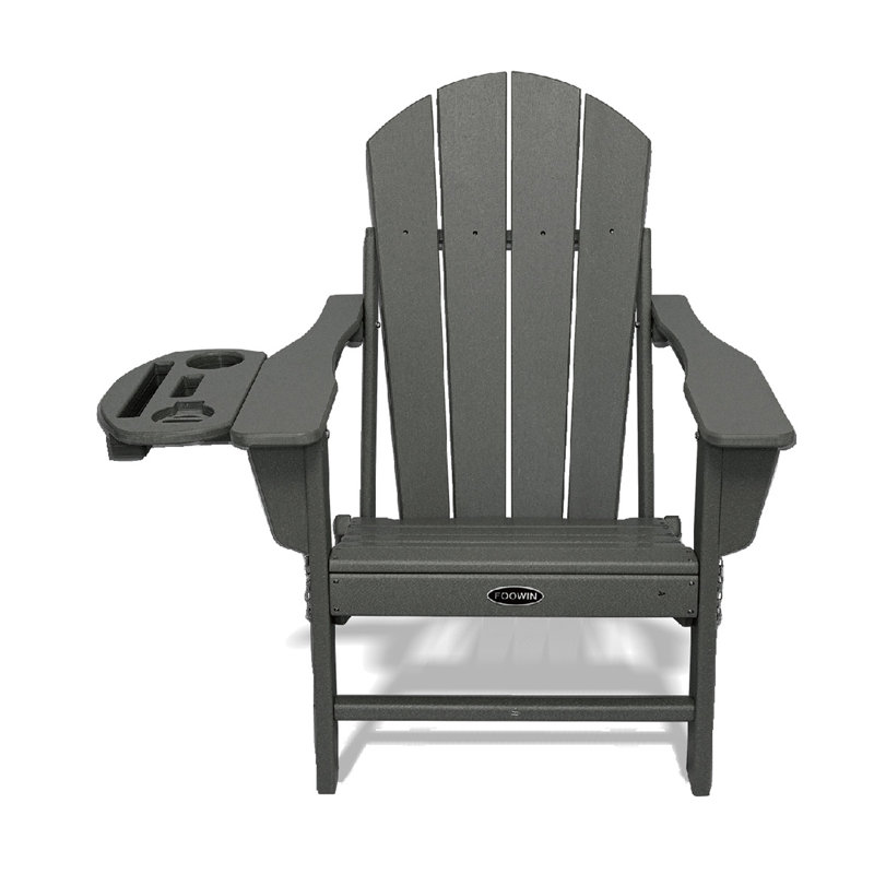 Garbani Foldable Outdoor Adirondack Chair, Gray