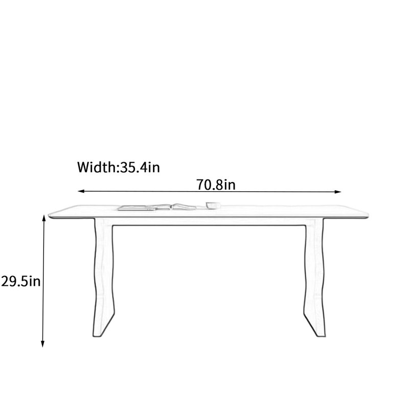 Heier, H 29,5 po x L 70,8 po x l 35,4 po