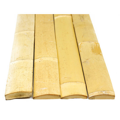 1.75" W x 72" H Natural Bamboo Slats For Wall Trim Baseboard Molding Trim Wall Decor (Set of 50)