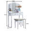 Ensemble coiffeuse et tabouret de maquillage en bois, finition or rose | Idée de cadeau-1383179525