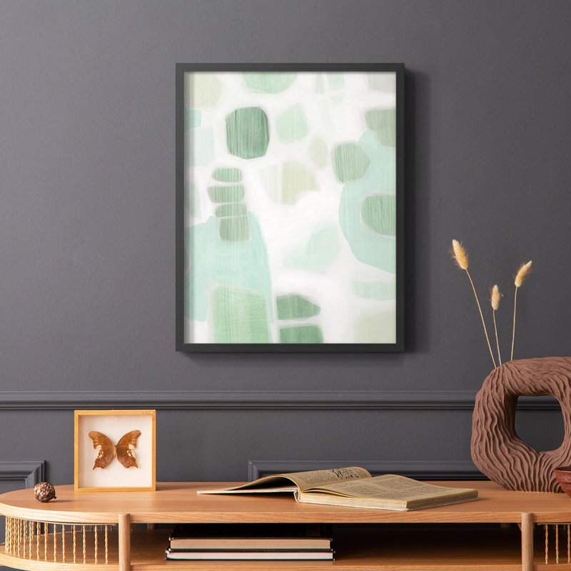River Shapes I, reproduction encadrée - bois massif, H 10 po x l 8 po, Noir