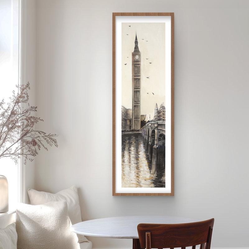 «Big Ben in London - Bridge», reproduction encadrée