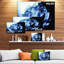 « fractal 3d blue glass pattern », impression sur toile tendue-18438657