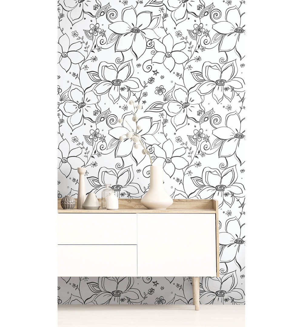 Leupp Peel & Stick Floral Roll Red Barrel Studio®