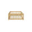 Twin Size Rubber Wood Floor Bed with Fence, Safety Guardrails, Kids Montessori Bed, Natural