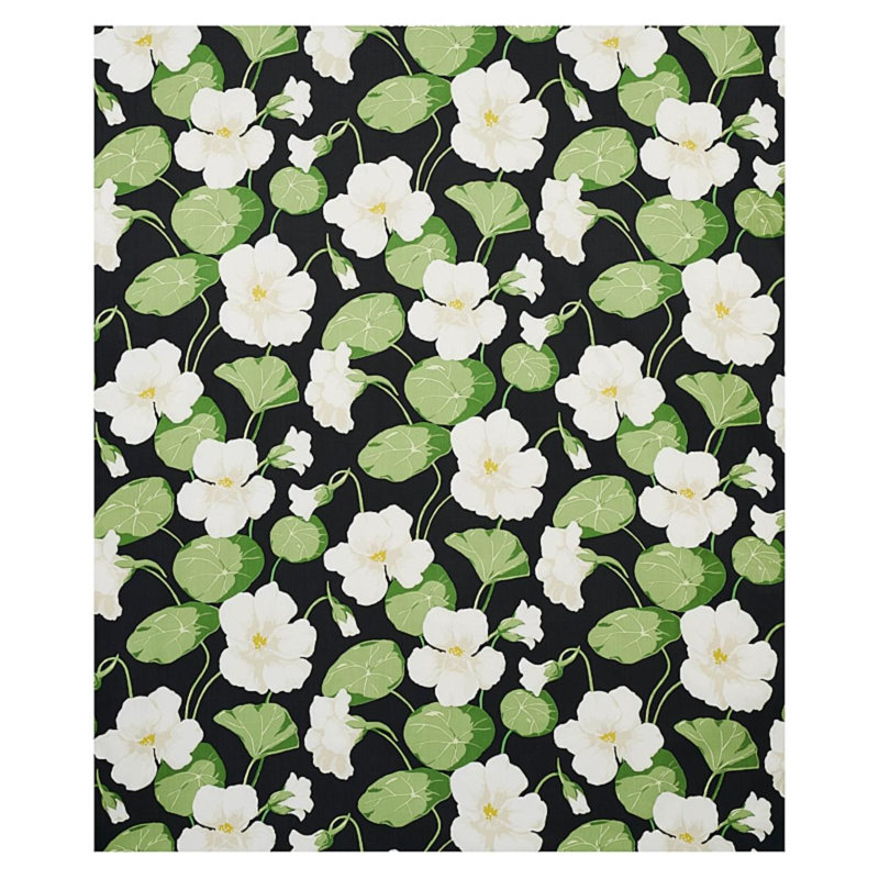 Nasturtium Fabric, Noir
