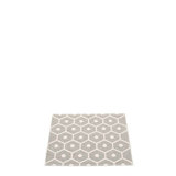 Geometric Area Rug in Warm Gray/White