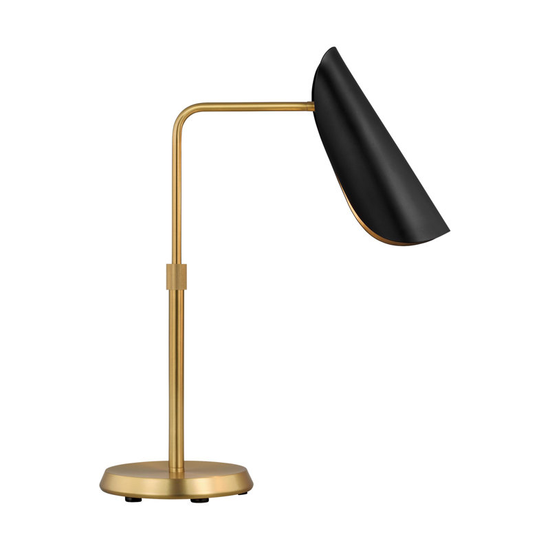 Adjustable Midnight Black and Brass Task Table Lamp
