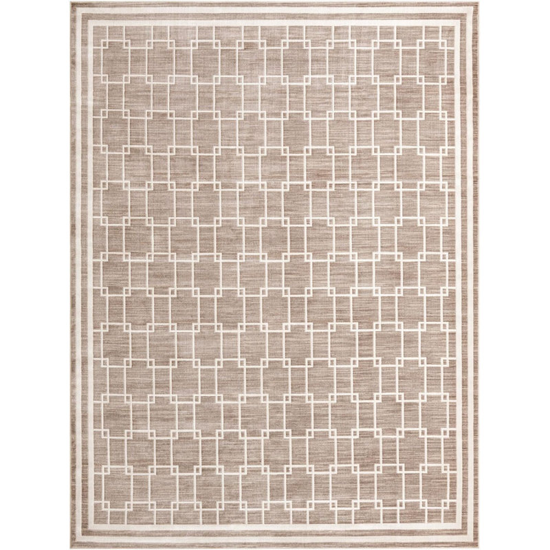 Tapis beige contemporain Ogorman, Rectangle 9 pi x 12 pi