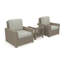 Chaise longue d'extérieur en osier avec table de bout et coussins Sunbrella Henri-212703811