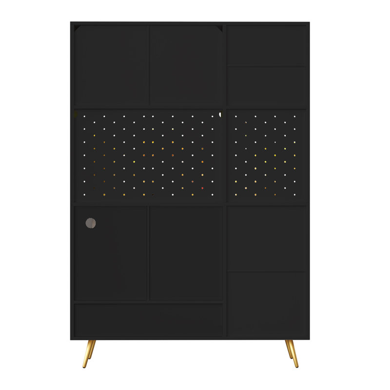 176cm Kitchen Pantry, Black