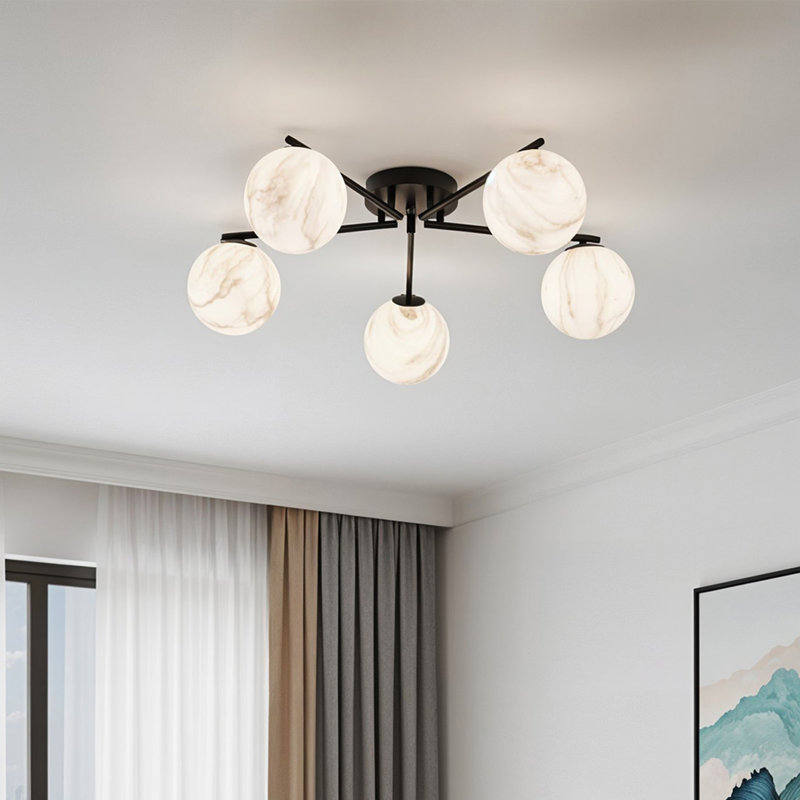 Glass Semi Flush Mount
