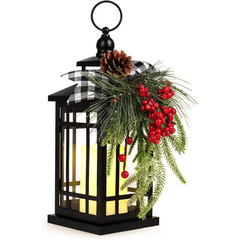 Metal Tabletop Lantern, White