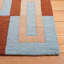 Tapis en laine / coton touffeté à la main Nickonovitz bleu clair / rouille-1656097191