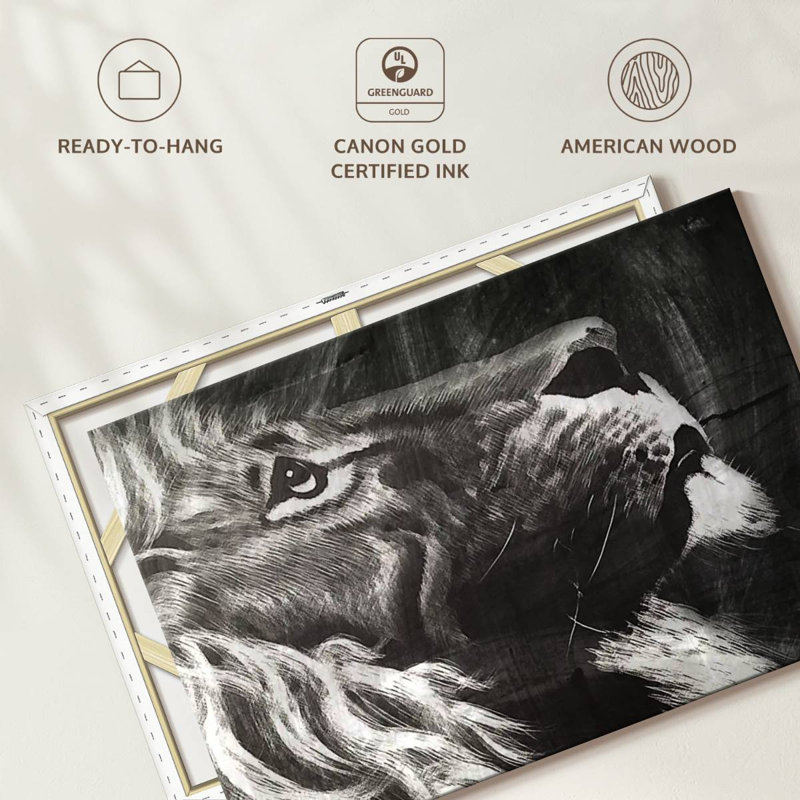 Brampt Chalk Lion, 32" H x 48" W