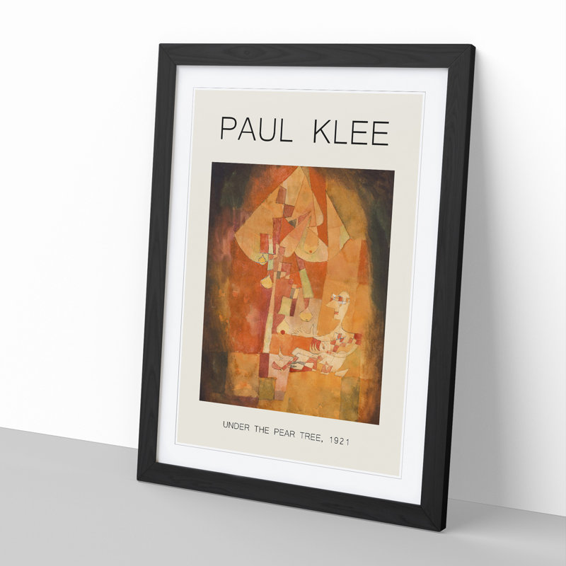 The Man Under the Pear Tree by Paul Klee - Picture Frame Painting, Black Framed, 36cm H x 27cm W x 2cm D