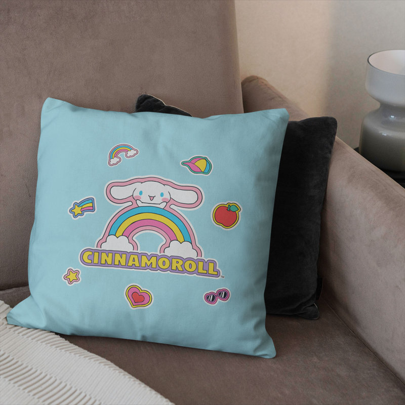 Coussin Sanni Cinnamoroll Cinnasticker 18 x 18 pouces