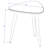 Utopia 20" Contemporary Modern Triangle End Table in Off White-334252343