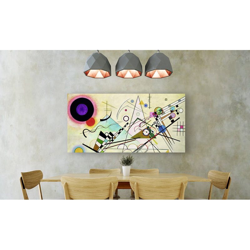 Composition VIII by Wassily Kandinsky - No Frame Print on Canvas, 70cm H x 140cm W x 4cm D