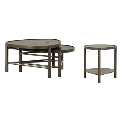 Scottville Shaped Nesting Cocktail Table With Accent End Table