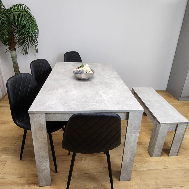 Marnika 6 - Person Dining Set, Black