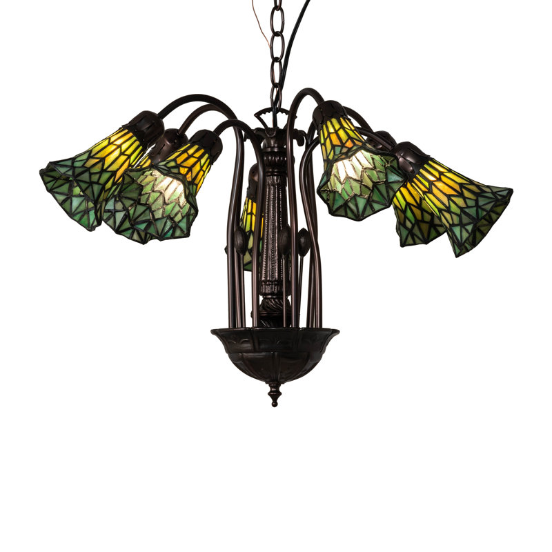 Arnkil 6 - Light Chandelier, Green