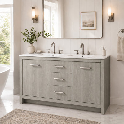 Meuble-lavabo double 48 po Boehlke