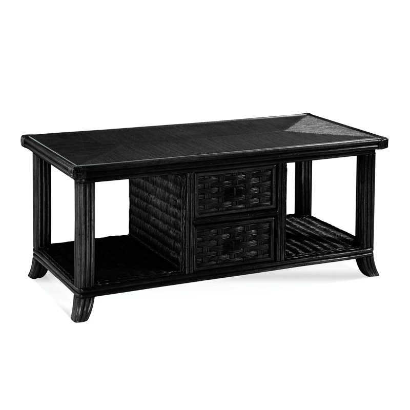 Somerset Glass Top Coffee Table, Black