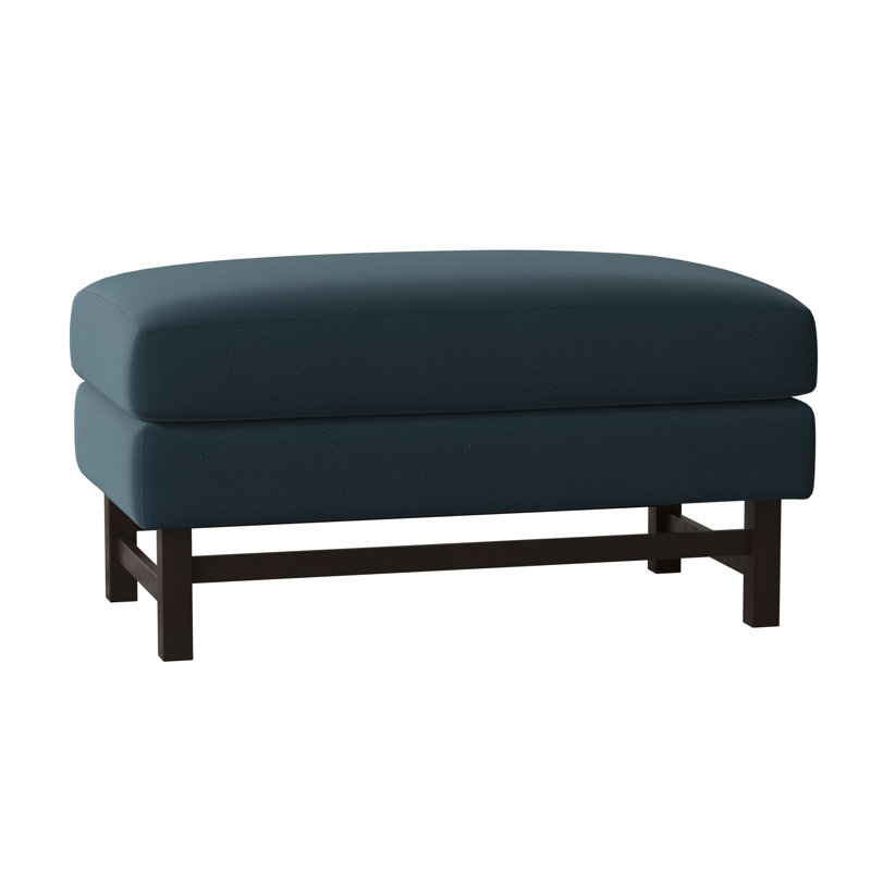 Repose-pieds rectangulaire 36 "Edward, American Walnut, Margaret Lagoon