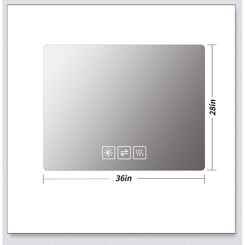 Miroir de salle de bain avec lumières à DEL avant et rétro-éclairé, anti-buée