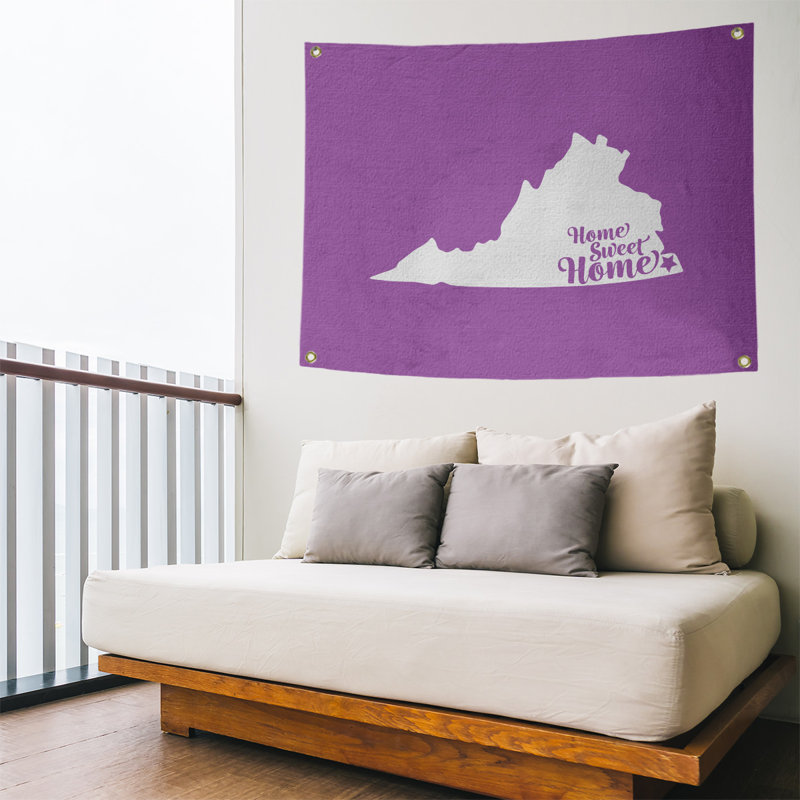 Tapisserie murale virginie de plage virginie home, H 59 po x l 80 po, Violet