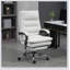 Chaise de bureau avec polyester, pivotante, soutien lombaire, massage, hauteur réglable, appui-tête, repose-pieds