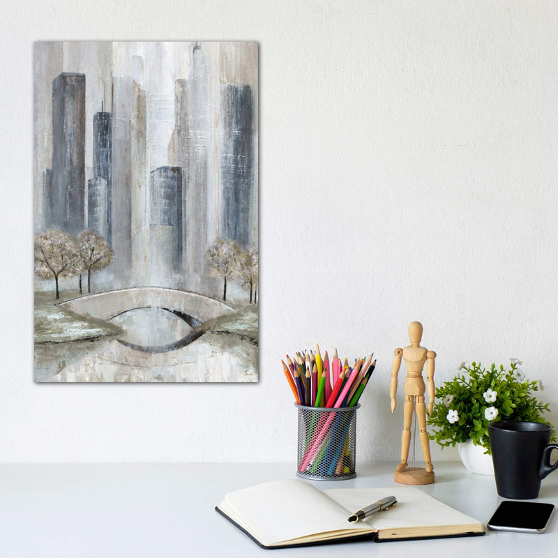 Central Park Spring by Tava Studios - Wrapped Canvas Painting, 20.32 cm H x 30.48 cm W