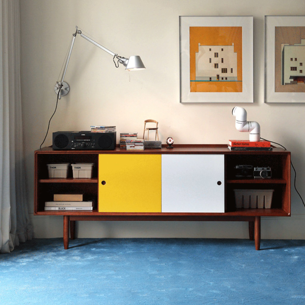 Hokku Designs Fashionable Color Blocked Sideboard | Wayfair