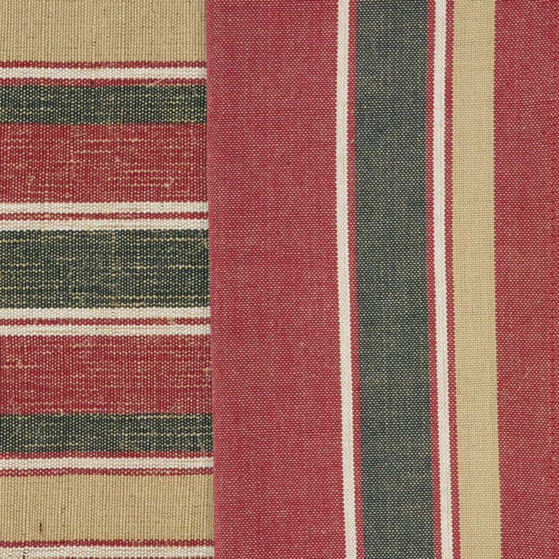 Everyday Plaid Placemat and Napkin Set, Red/Gold