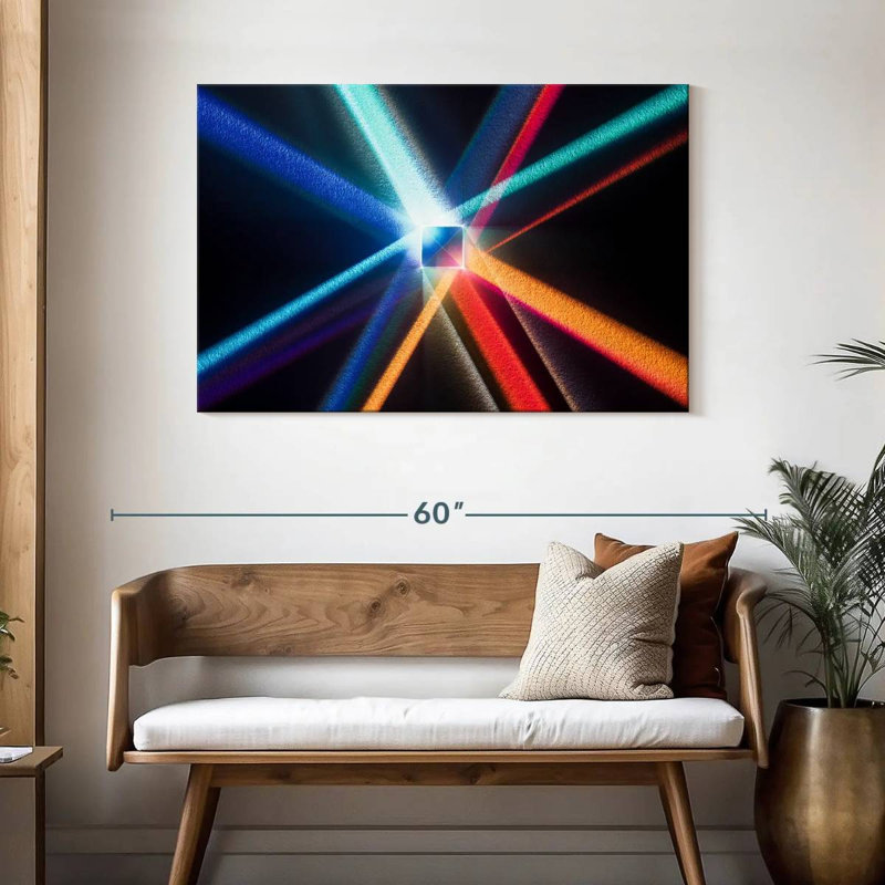 Keiri Cube Prism Light Beams, 30" H x 45" W