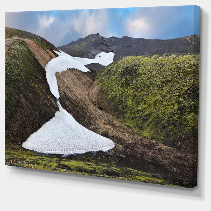«White Spots Snowfields in Gullies», reproduction de photo sur toile tendue, H 8 po x l 12 po