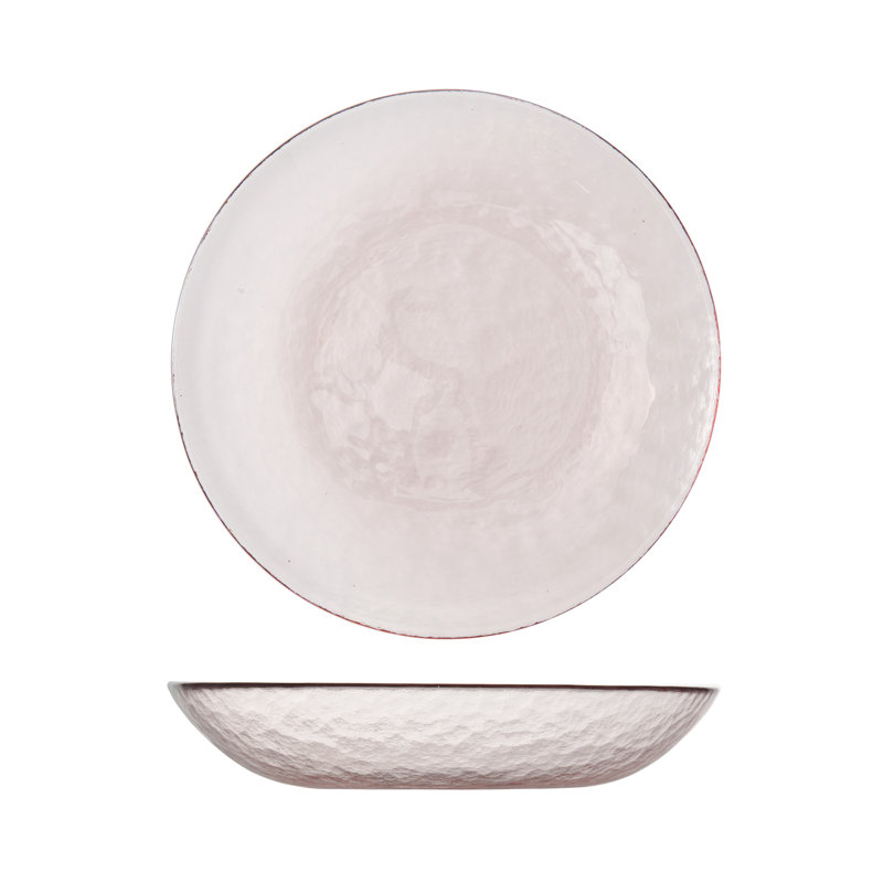 Los Cabos Glass Dinnerware 8.6" / 25oz. Entrée Bowl, Pink