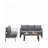 3-Piece Modern Aluminum Patio Conversation Set-436070579