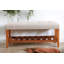 Banc en tissu gris clair Charla-1921742418