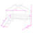 Twin Low Loft House Bed With Slide, Ladder  And Guardrails-1925240825