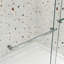 Porte de douche de dérivation de douche - Verre trempé de 5/16 po, poli. Fonction de fuite. Installation facile dans la salle de bain coulissante en verre transparent. Finition. Système lisse. Collision.-123108791
