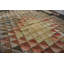 Médaillon géométrique antique en laine Tapis crocheté en coton multicolore 1925
