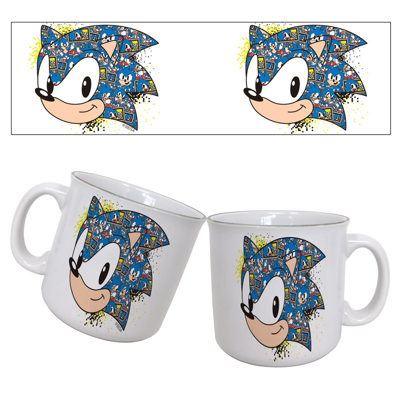 Sonic - Pixelated Face 20 oz. Tasse de camping
